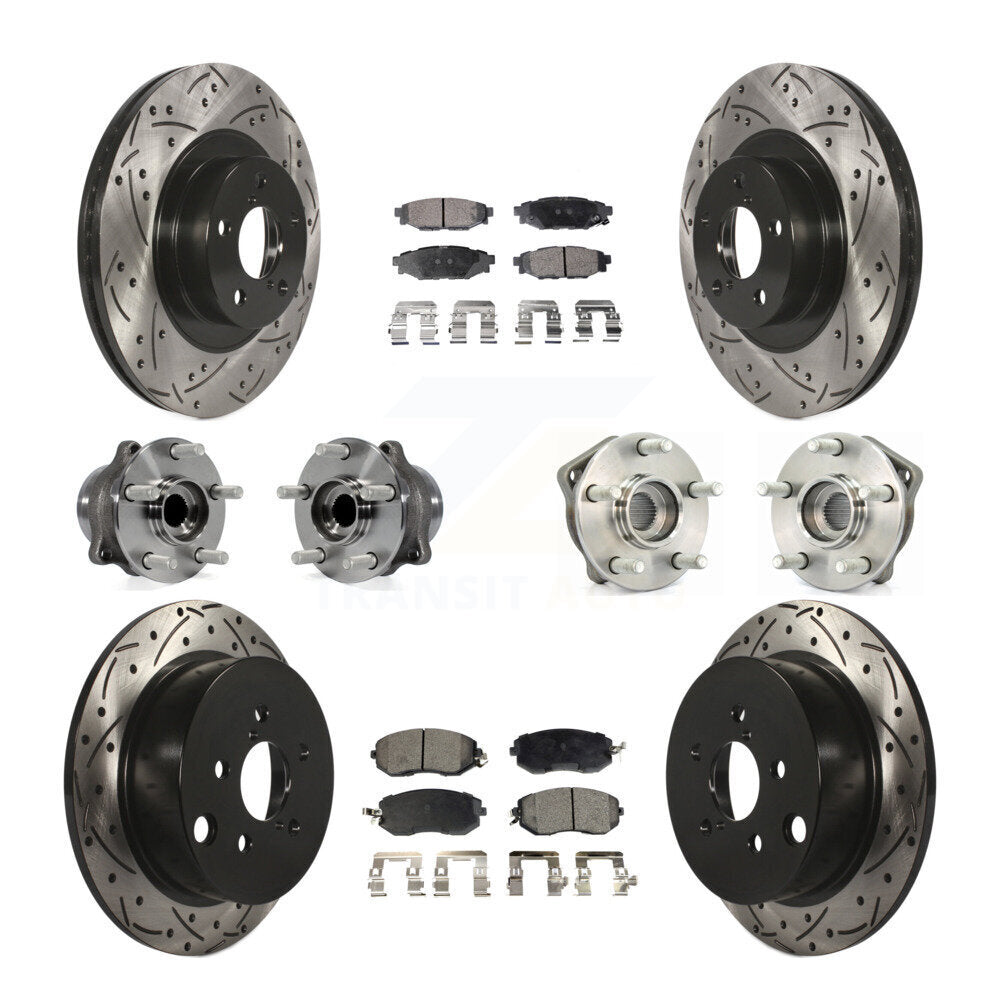 Kit de rotors et plaquettes de frein à roulement avant et arrière (10 pièces) pour Subaru XV Crosstre