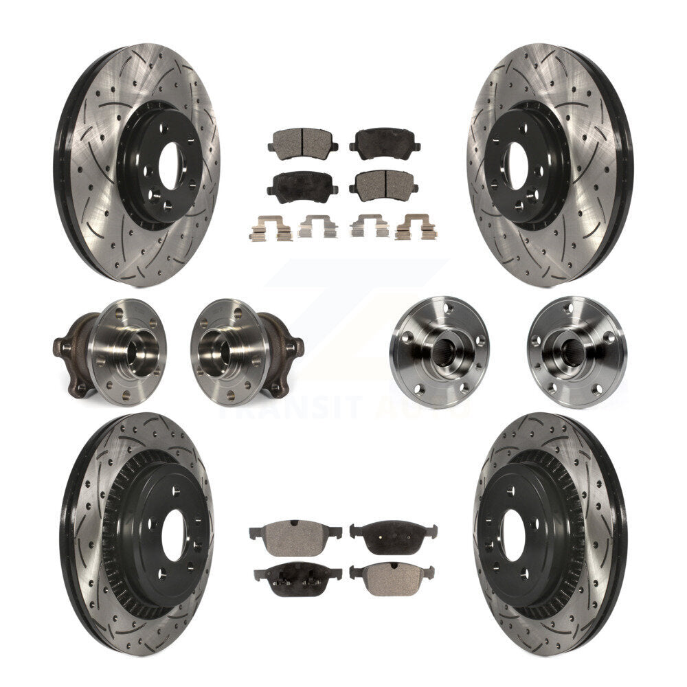 Kit de plaquettes de rotor de frein, roulement de moyeu avant et arrière (10 pièces) pour Volvo XC60 AW 10-15