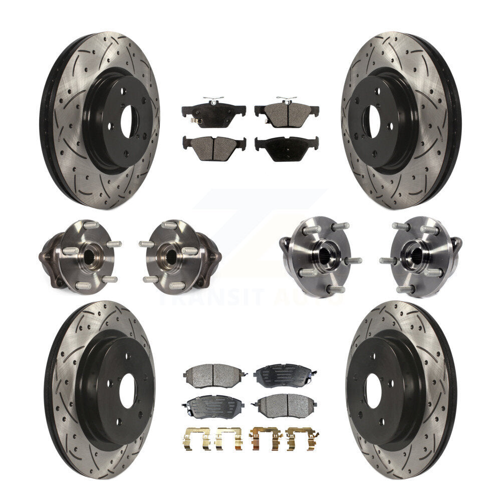 Kit de plaquettes de Rotor de frein, roulement de moyeu avant et arrière (10 pièces) pour Subaru Outback Legac