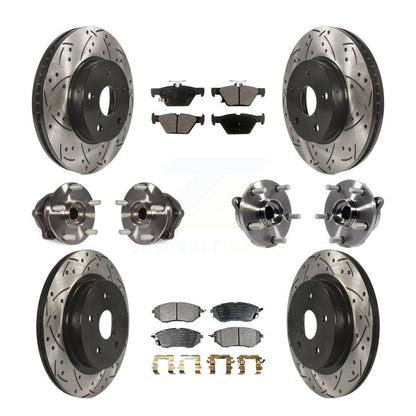 Kit de plaquettes de Rotor de frein, roulement de moyeu avant et arrière (10 pièces) pour Subaru Legacy 2.5 15
