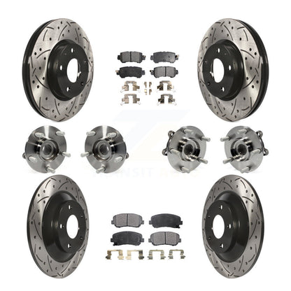 Kit de plaquettes de rotor de frein, roulement de moyeu avant et arrière (10 pièces) pour Mazda CX-5 AW 13-15