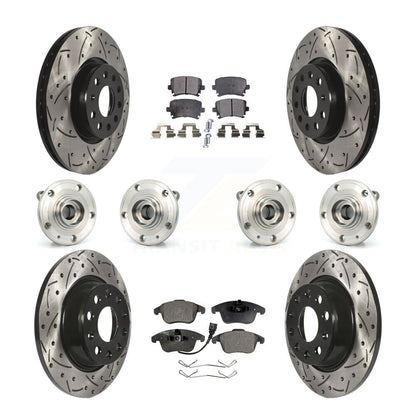 Kit de plaquettes de rotor de frein, roulement de moyeu avant et arrière (10 pièces) pour Volkswagen Tiguan Q