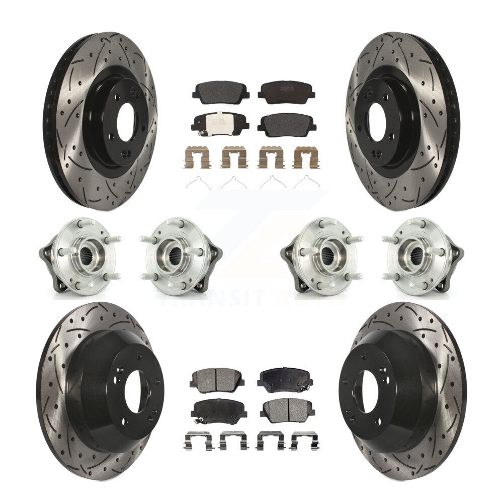 Kit de plaquettes de rotor de frein, roulement de moyeu avant et arrière (10 pièces) pour Kia Sorento AW 14-15