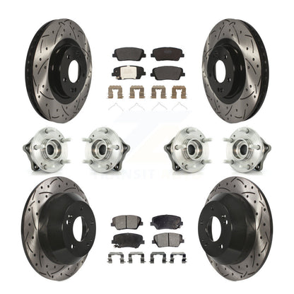 Kit de plaquettes de rotor de frein, roulement de moyeu avant et arrière (10 pièces) pour Kia Sorento AW 14-15