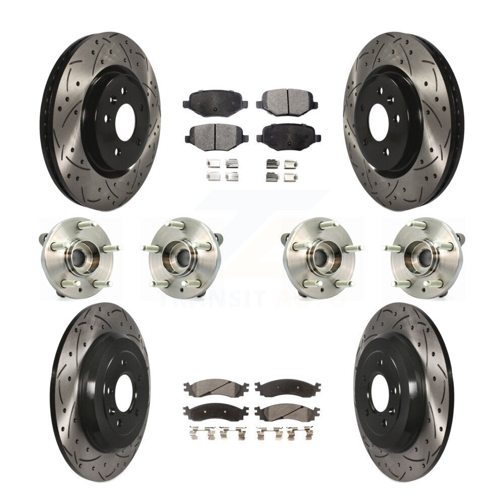 Kit de plaquettes de rotor de frein, roulement de moyeu avant et arrière (10 pièces) pour Ford Taurus SH 10-12