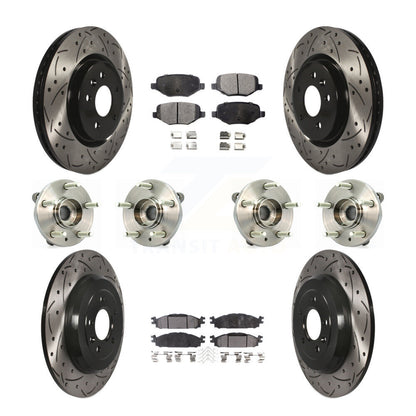 Kit de plaquettes de rotor de frein, roulement de moyeu avant et arrière (10 pièces) pour Ford Flex Taurus MK