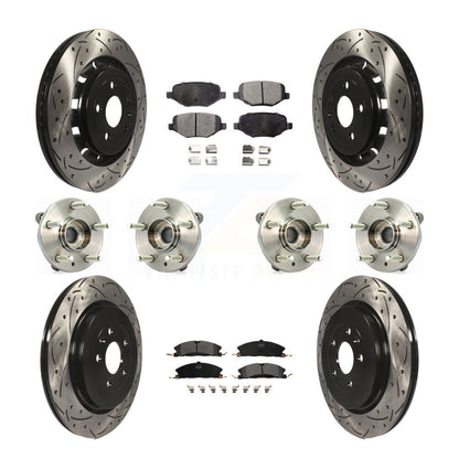 Kit de plaquettes de Rotor de frein, roulement de moyeu avant et arrière (10 pièces) pour Ford Lincoln Flex MK