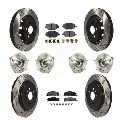 Kit de plaquettes de rotor de frein, roulement de moyeu avant et arrière (10 pièces) pour Ford Flex Taurus MK