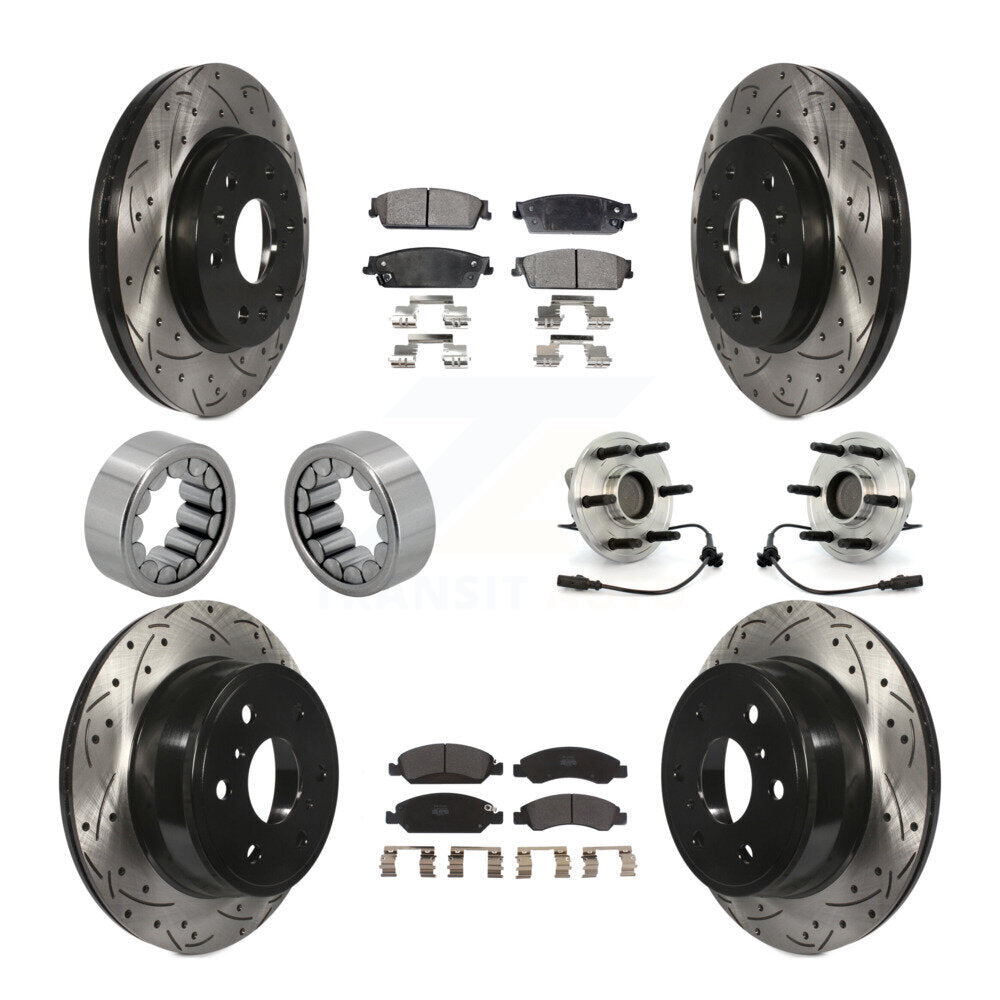 Kit de patins de rotor de frein, roulement de moyeu avant et arrière (10 pièces) pour Chevrolet GMC X