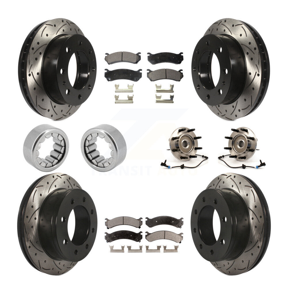 Kit de chaussures de plaquettes de Rotor de frein de manteau de roulement avant et arrière (10 pièces) pour Chevrolet Silverad