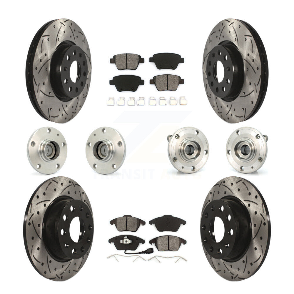 Kit de plaquettes de Rotor de frein, roulement de moyeu avant et arrière (10 pièces) pour Volkswagen Beetle GT