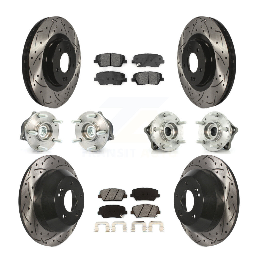 Kit de plaquettes de rotor de frein, roulement de moyeu avant et arrière (10 pièces) pour Kia Sorento FW 14-15