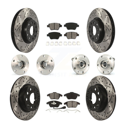 Kit de plaquettes de Rotor de frein à disque revêtu de roulement de moyeu avant et arrière (10 pièces) pour Volkswagen GT