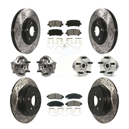 Kit de plaquettes de Rotor de frein, roulement de moyeu avant et arrière (10 pièces) pour Honda Pilot Acura MD