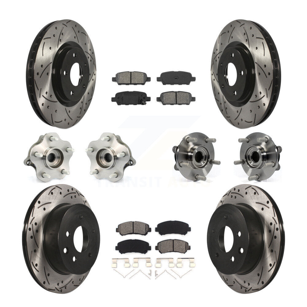 Kit de plaquettes de rotor de frein, roulement de moyeu avant et arrière (10 pièces), pour Nissan Juke To 04 1