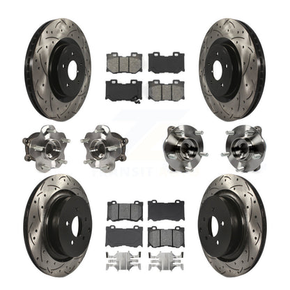 Kit de plaquettes de rotor de frein à disque revêtues de roulement de moyeu avant et arrière (10 pièces) pour INFINITI FX5
