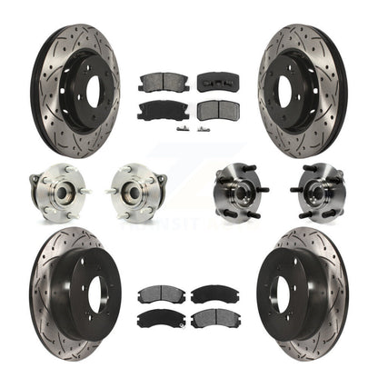Kit de rotor et de plaquettes de frein revêtus de roulement de moyeu avant et arrière (10 pièces) pour Mitsubishi Lance