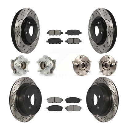 Kit de plaquettes de rotor de frein à disque revêtues de roulement de moyeu avant et arrière (10 pièces) pour Nissan Sentr