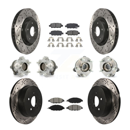 Kit de plaquettes de Rotor de frein, roulement de moyeu avant et arrière (10 pièces) pour Nissan Pathfinder FW