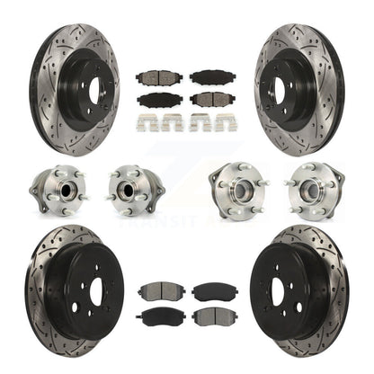 Kit de plaquettes de Rotor de frein, roulement de moyeu avant et arrière (10 pièces) pour Subaru Outback Legac