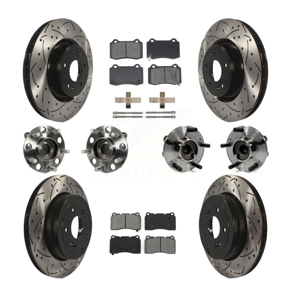 Kit de plaquettes de Rotor de frein, roulement de moyeu avant et arrière (10 pièces) pour Hyundai Genesis Coup