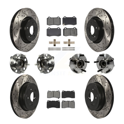 Kit de plaquettes de Rotor de frein, roulement de moyeu avant et arrière (10 pièces) pour Hyundai Genesis Coup