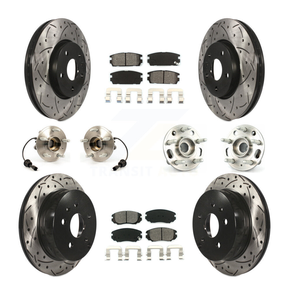 Kit de plaquettes de Rotor de frein, roulement de moyeu avant et arrière (10 pièces) pour Chevrolet Equinox GM