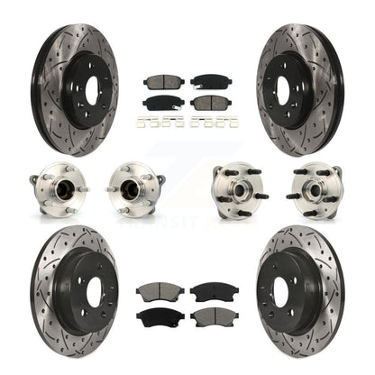 Kit de plaquettes de rotor de frein, roulement de moyeu avant et arrière (10 pièces) pour Chevrolet Cruz 11-12