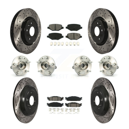 Kit de plaquettes de rotor de frein à disque revêtues de roulement de moyeu avant et arrière (10 pièces) pour Ford Explore