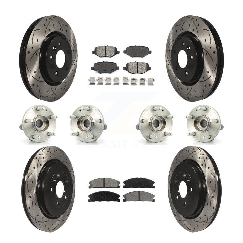 Kit de plaquettes de Rotor de frein revêtues de roulement de moyeu avant et arrière (10 pièces) pour Ford Explorer Spor