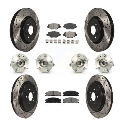 Kit de plaquettes de Rotor de frein revêtues de roulement de moyeu avant et arrière (10 pièces) pour Ford Explorer Spor