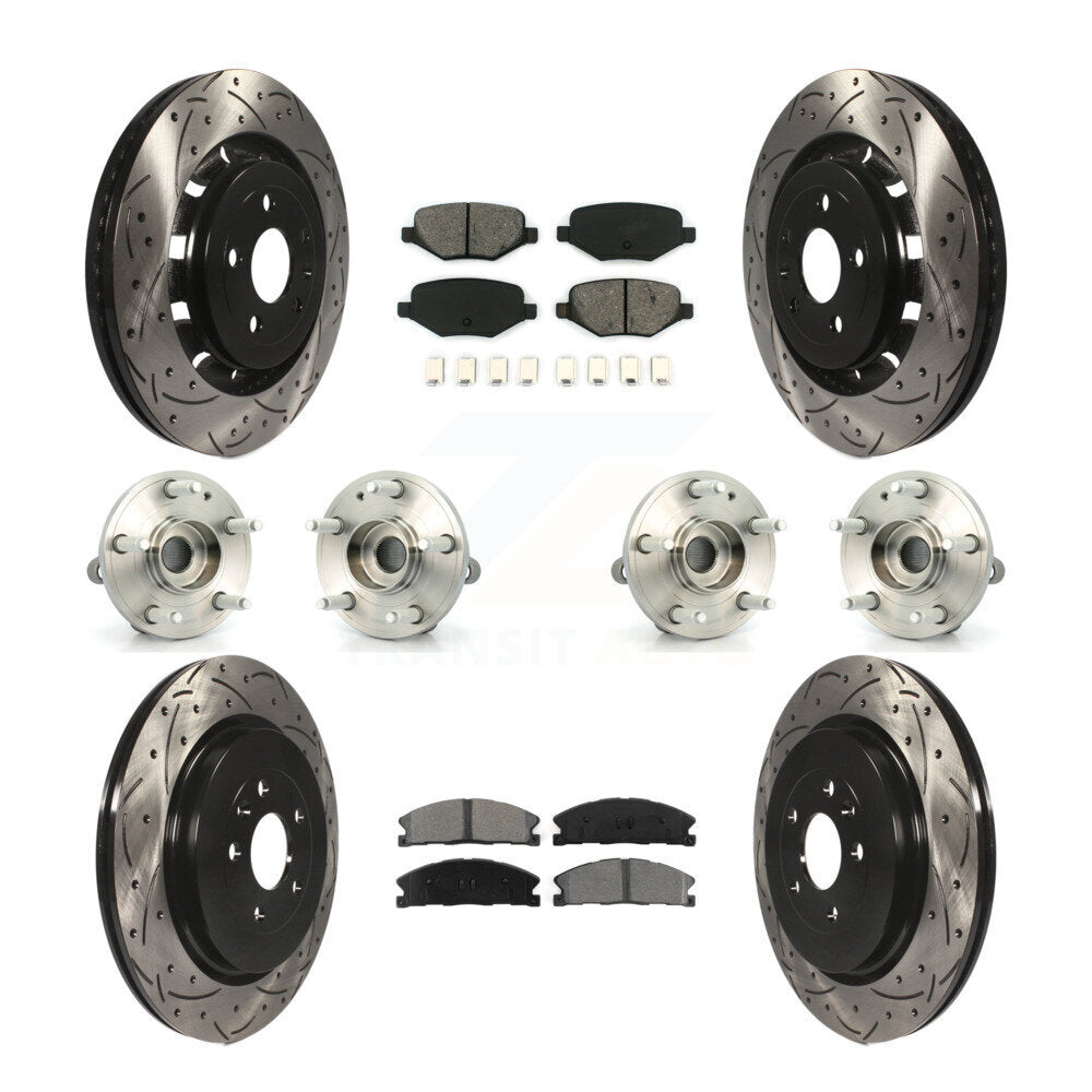 Kit de plaquettes de rotor de frein, roulement de moyeu avant et arrière (10 pièces) pour Ford Explorer Polic