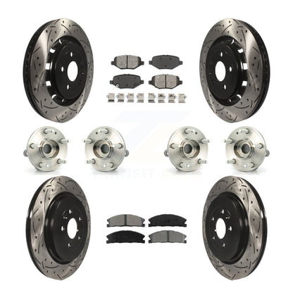 Kit de plaquettes de rotor de frein à disque revêtues de roulement de moyeu avant et arrière (10 pièces) pour Ford Explore