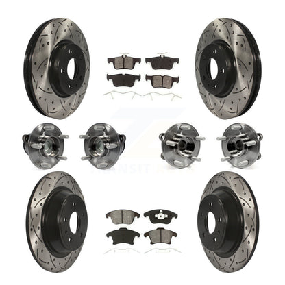 Kit de plaquettes de Rotor de frein revêtues de roulement de moyeu avant et arrière (10 pièces) pour Ford Fusion Lincol