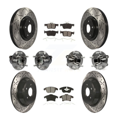 Kit de plaquettes de Rotor de frein revêtues de roulement de moyeu avant et arrière (10 pièces) pour Ford Fusion Lincol