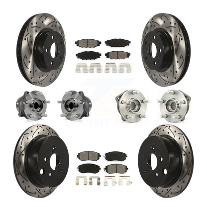 Kit de plaquettes de Rotor de frein à disque revêtu de roulement de moyeu avant et arrière (10 pièces) pour Subaru Imprez