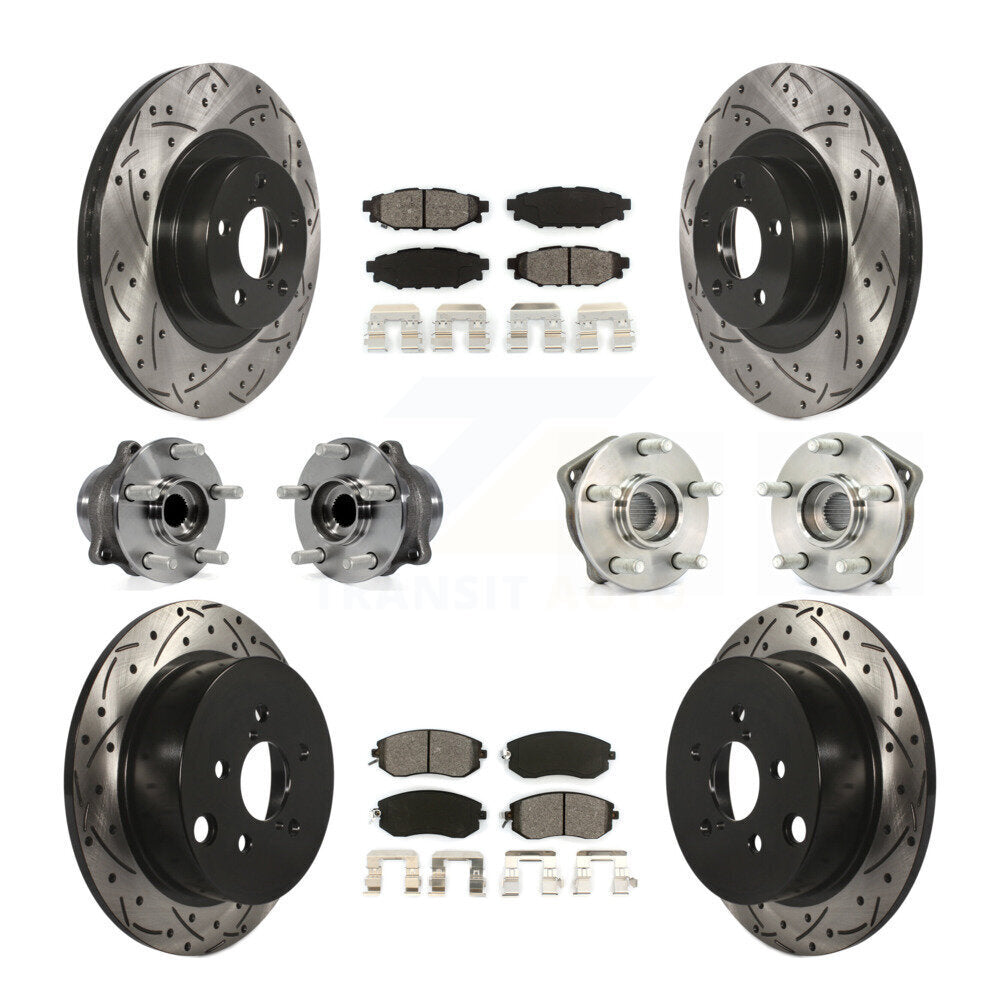 Kit de rotors et plaquettes de frein à roulement avant et arrière (10 pièces) pour Subaru XV Crosstre