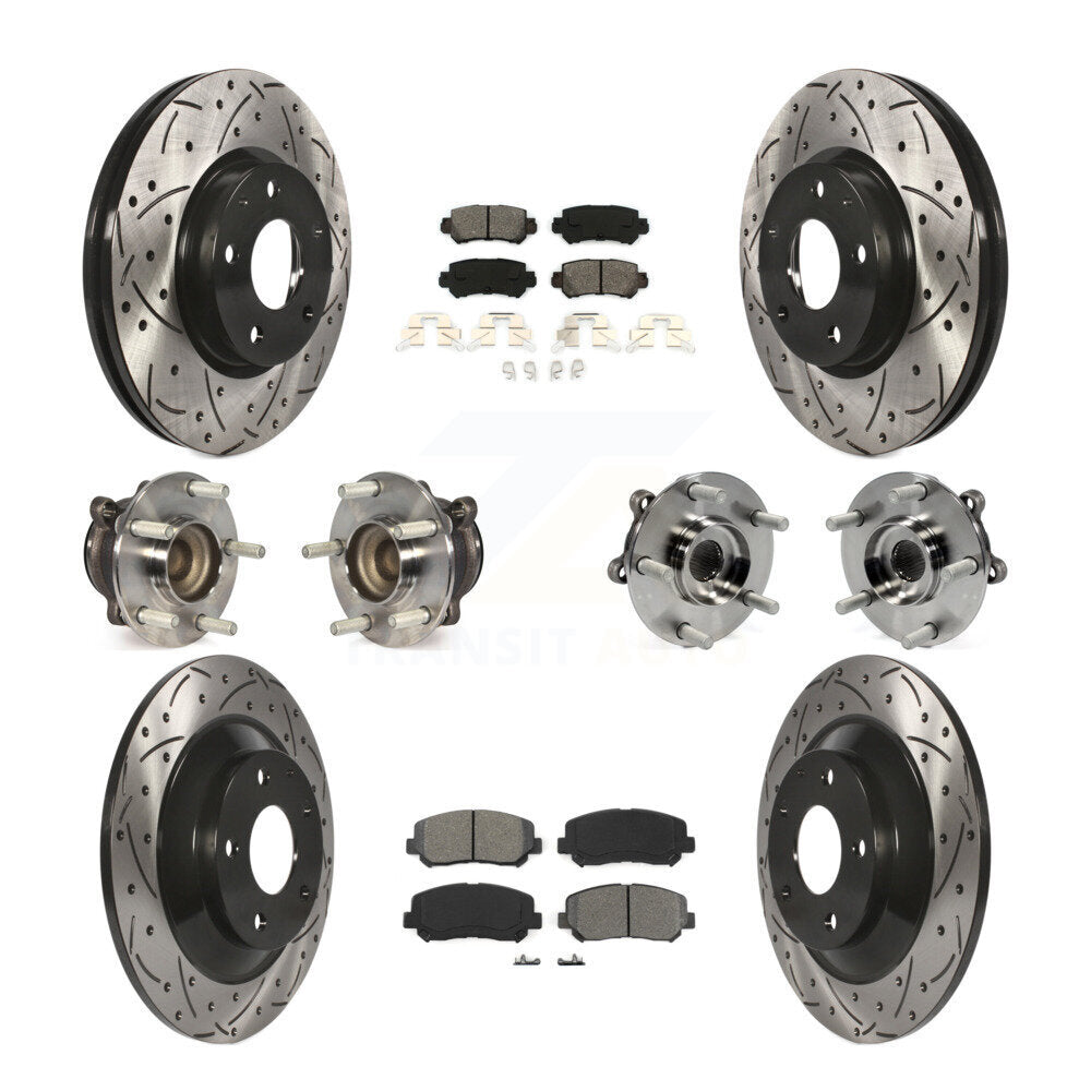 Kit de plaquettes de rotor de frein, roulement de moyeu avant et arrière (10 pièces) pour Mazda CX-5 FW 13-15