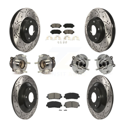 Kit de plaquettes de rotor de frein, roulement de moyeu avant et arrière (10 pièces) pour Mazda CX-5 FW 13-15