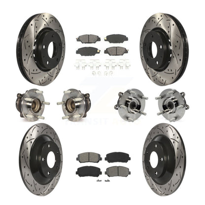 Kit de Rotor et de plaquettes de frein à disque revêtus de roulement de moyeu avant et arrière (10 pièces) pour Mazda CX-