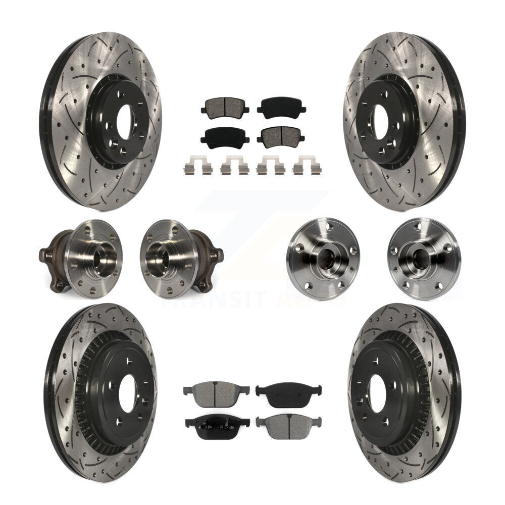 Kit de plaquettes de rotor de frein, roulement de moyeu avant et arrière (10 pièces) pour Volvo XC60 AW 10-15