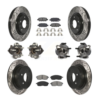 Kit de plaquettes de rotor de frein à disque revêtues de roulement de moyeu avant et arrière (10 pièces) pour Nissan Sentr