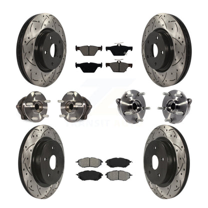 Kit de plaquettes de Rotor de frein, roulement de moyeu avant et arrière (10 pièces) pour Subaru Outback Legac