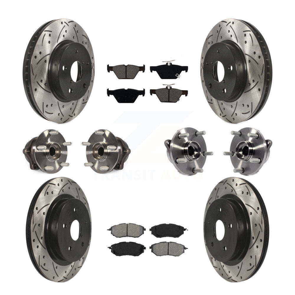 Kit de plaquettes de Rotor de frein, roulement de moyeu avant et arrière (10 pièces) pour Subaru Legacy 2.5 15