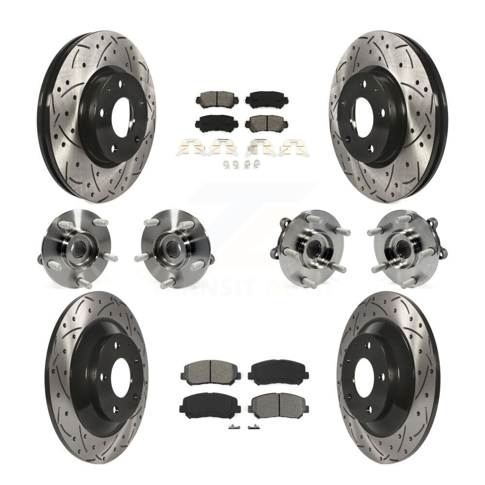 Kit de plaquettes de rotor de frein, roulement de moyeu avant et arrière (10 pièces) pour Mazda CX-5 AW 13-15