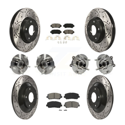 Kit de plaquettes de rotor de frein, roulement de moyeu avant et arrière (10 pièces) pour Mazda CX-5 AW 13-15