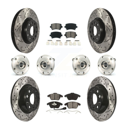 Kit de plaquettes de rotor de frein, roulement de moyeu avant et arrière (10 pièces) pour Volkswagen Passat C