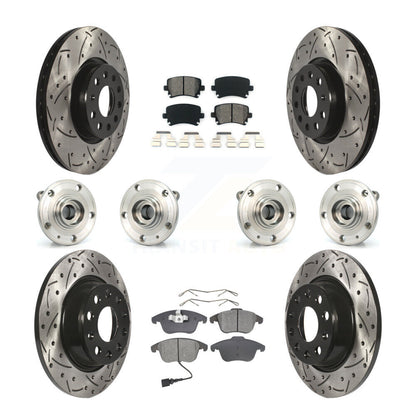 Kit de plaquettes de rotor de frein, roulement de moyeu avant et arrière (10 pièces) pour Volkswagen Tiguan Q