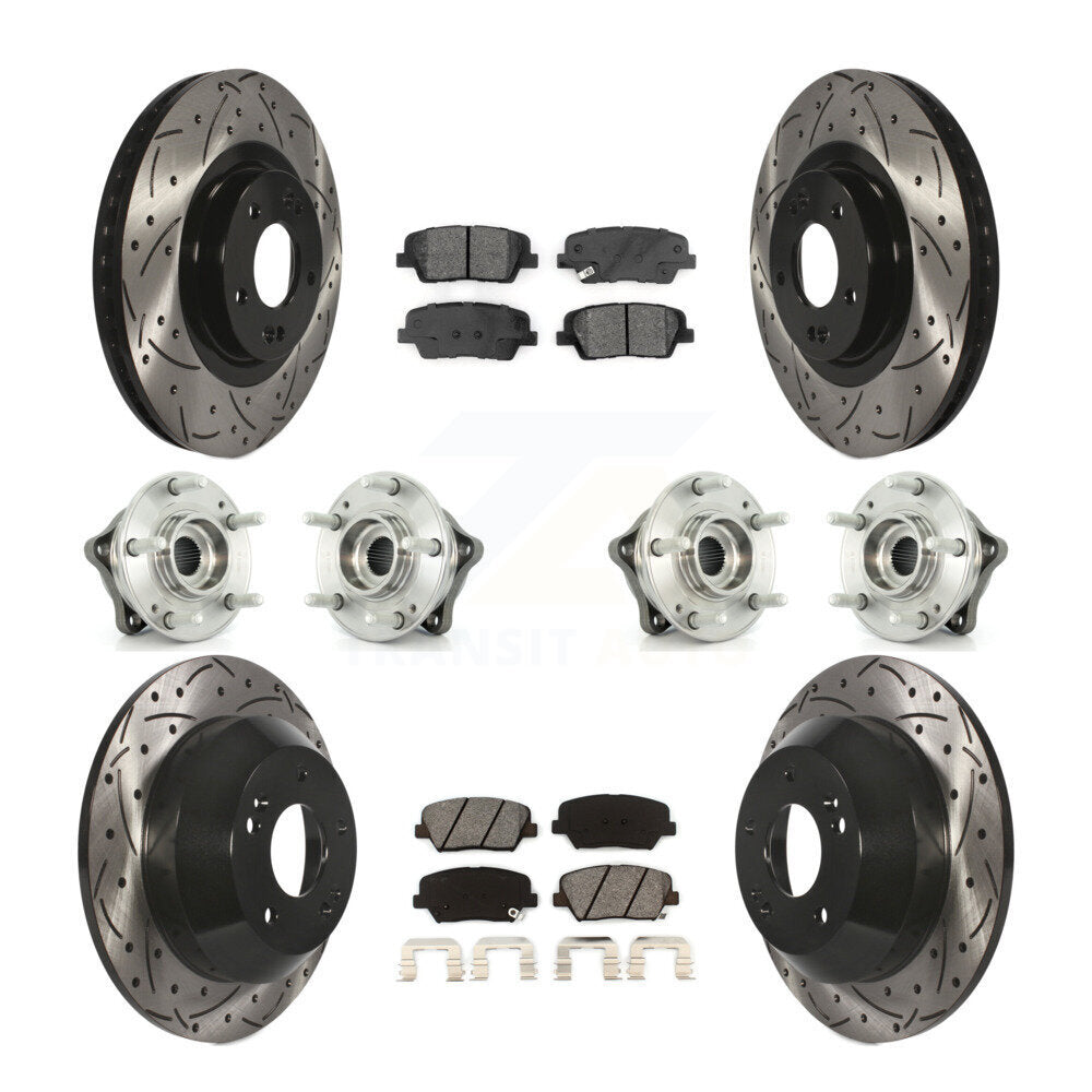 Kit de plaquettes de rotor de frein, roulement de moyeu avant et arrière (10 pièces) pour Kia Sorento AW 14-15