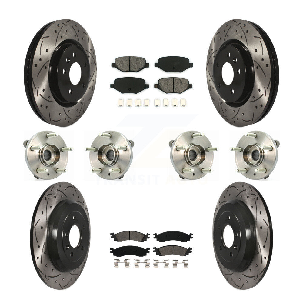 Kit de plaquettes de rotor de frein, roulement de moyeu avant et arrière (10 pièces) pour Ford Taurus SH 10-12